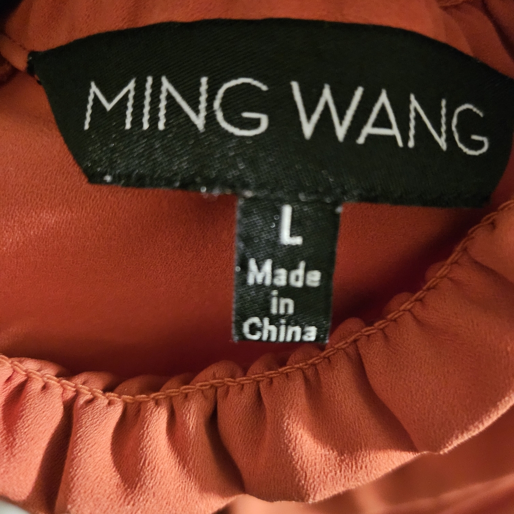 Ming Wang Coral Sleeveless Smocked-Neck Camisole - Picture 7 of 7